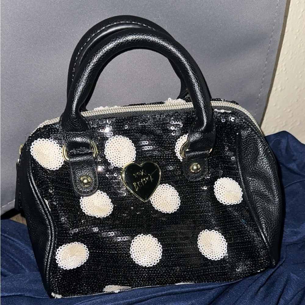 Betsey Johnson Mini Sequin Polka Dot Purse